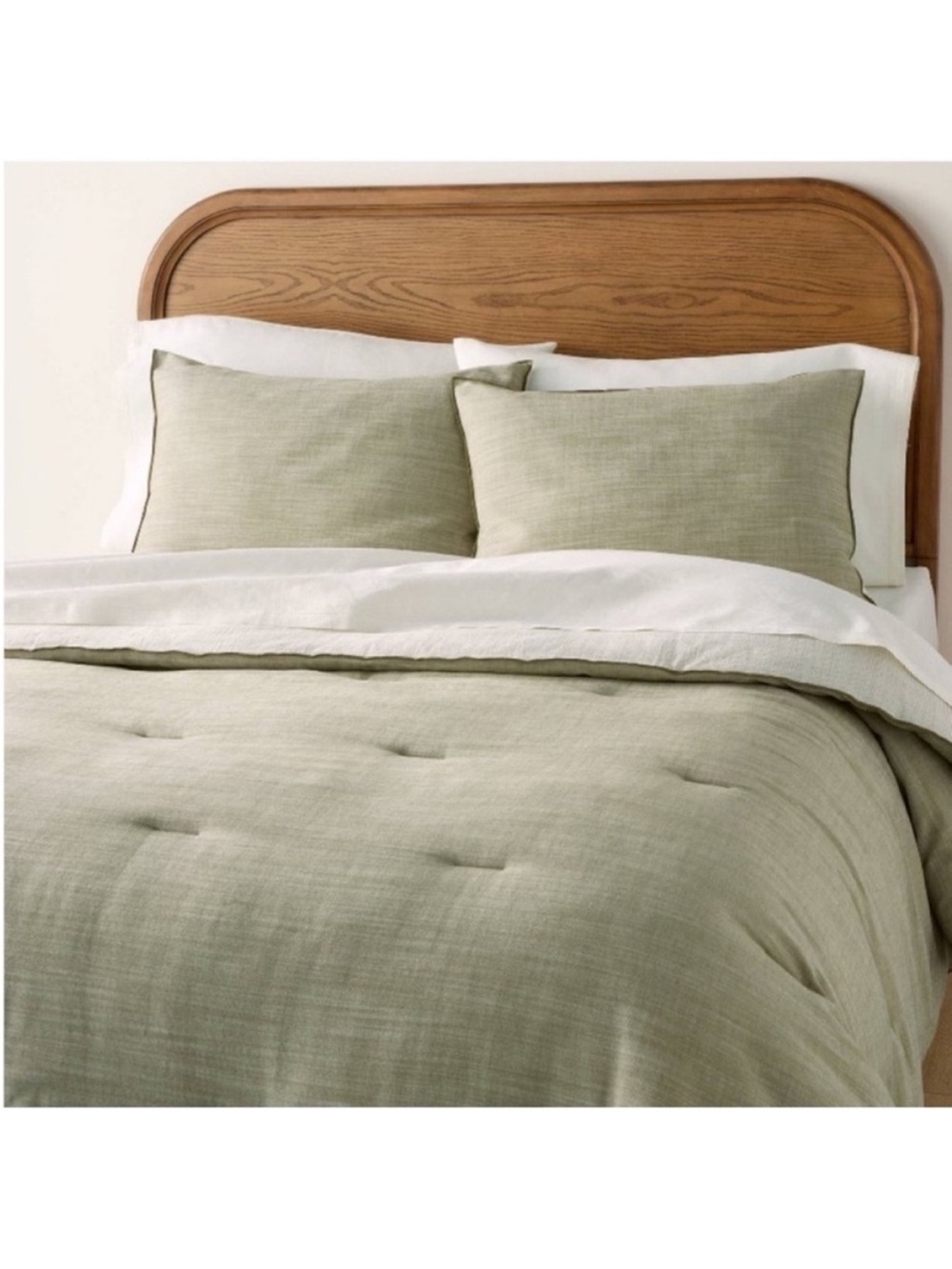 NWT 3pc King Reversible Comforter Set Green - Hearth & Hand with Magnolia